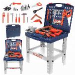 Set baterijskega orodja za otroke s kovčkom vrtalnikom in delovno mizo