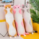 Plišasti podporni valj in blazina 50 cm muca roza