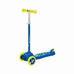 Zložljiv otroški trikolesni skiro KIDS WHEELS modro-rumen