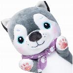 Plišasti podporni valj in blazina 70 cm kuža siv