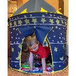 Otroški šotor grajski grad za vrt moder