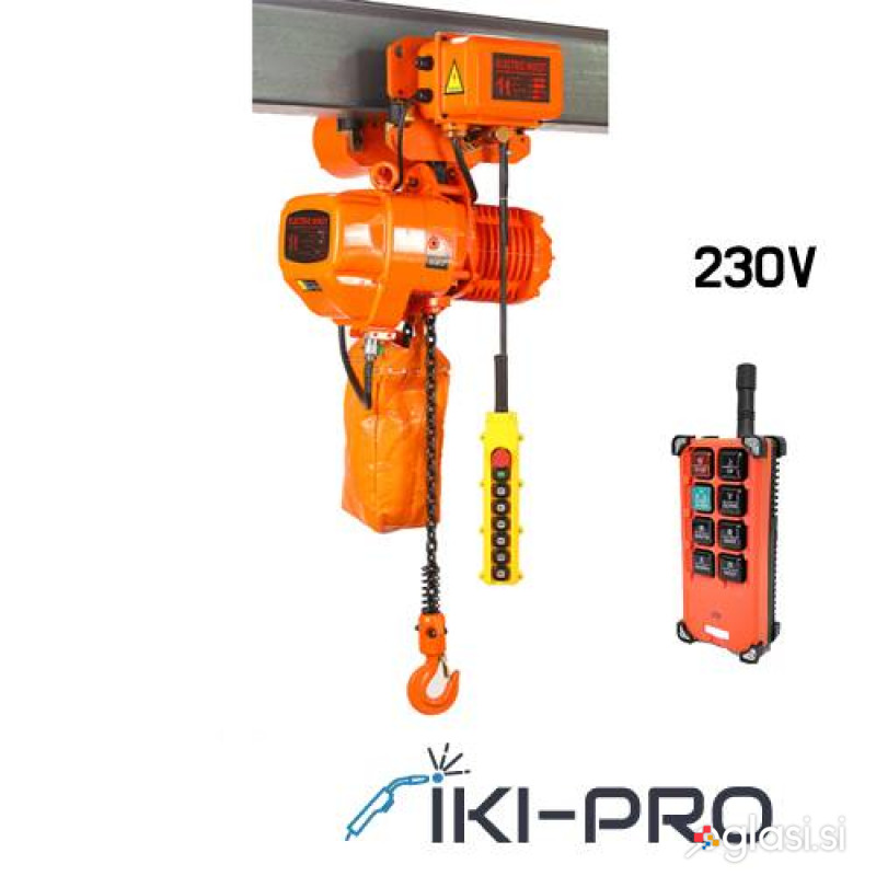 Električno verižno dvigalo z vozičkom 500KG / 6M  230V