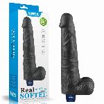 VIBRACIJSKI PENIS Lovetoy Real Softee Black 10,5''