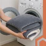 85W električna pralna grelna odeja 180x130cm sivo bela