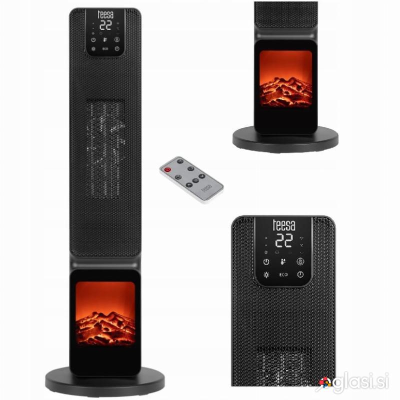 2000W nihajni touch PTC električni ventilatorski grelni kamin LCD + daljinec