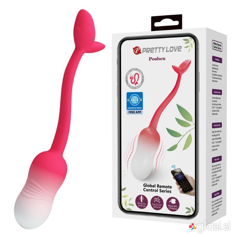 VIBRACIJSKI JAJČEK Pretty Love Poulsen App - z aplikacijo