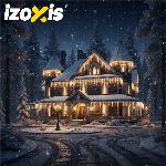 id-1000 Zunanje novoletne lučke zavesa 500 LED toplo bela 8 funkcij 22,5m