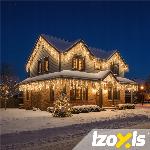 id-1000 Zunanje novoletne lučke zavesa 500 LED toplo bela 8 funkcij 22,5m