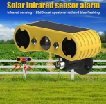 Solarni IR alarm + dvojni strob luči - zaščita hleva in perutnine