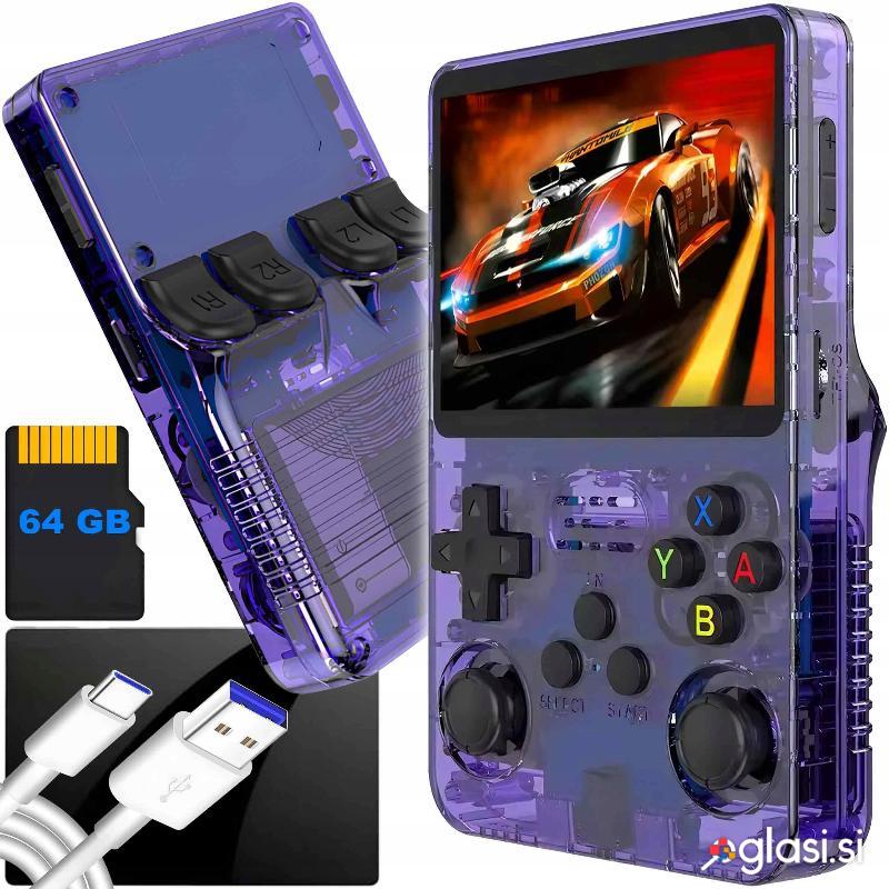 Prenosna akumulatorska 3500mAh HD igralna konzola X55 +15000 iger 64GB 3,5"