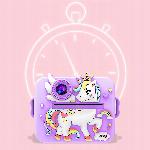 Otroški LCD instant fotoaparat s tiskalnikom + 3 trakovi vijoličen