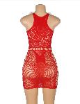 MREŽASTA OBLEKICA OhYeah S90794 Red