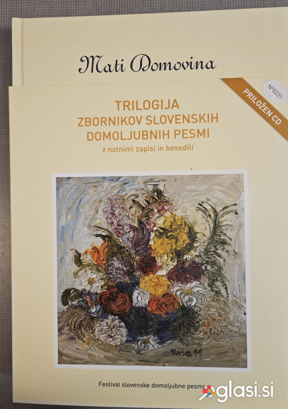 ZBORNIK SLOVENSKIH DOMLJUBNIH PESMI, 3 knjige + cd