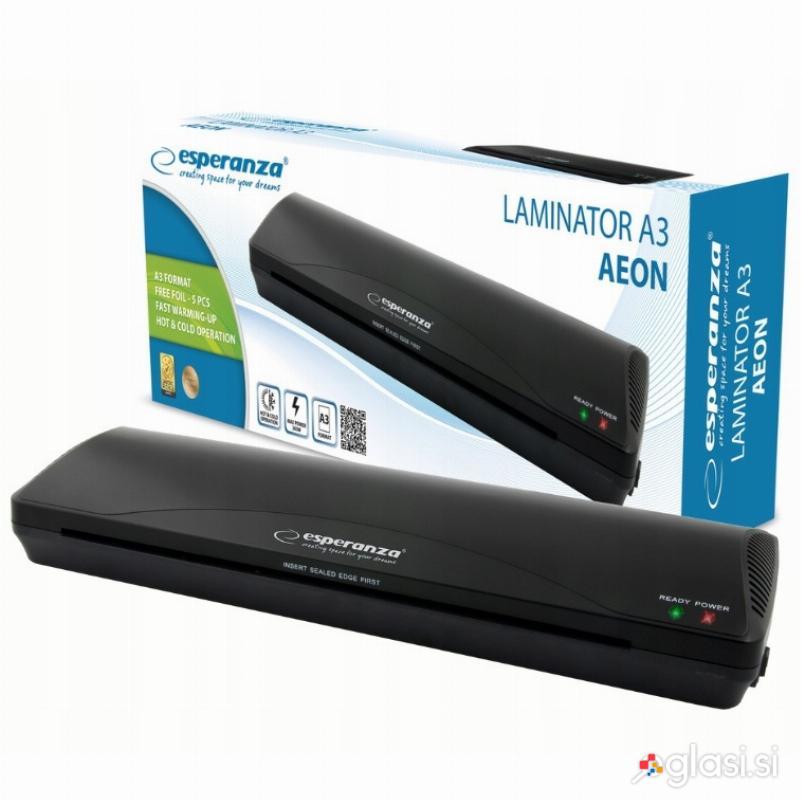 265W laminator A3 za plastificiranje črn + A3 folije AEON