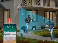 WIFI 4G dvojna brezžična vrtljiva 6MPX videonadzorna kamera IR LED črna