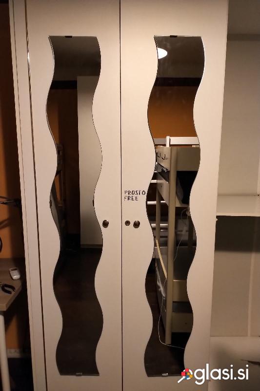 Ogledalo 161x20 cm valovito