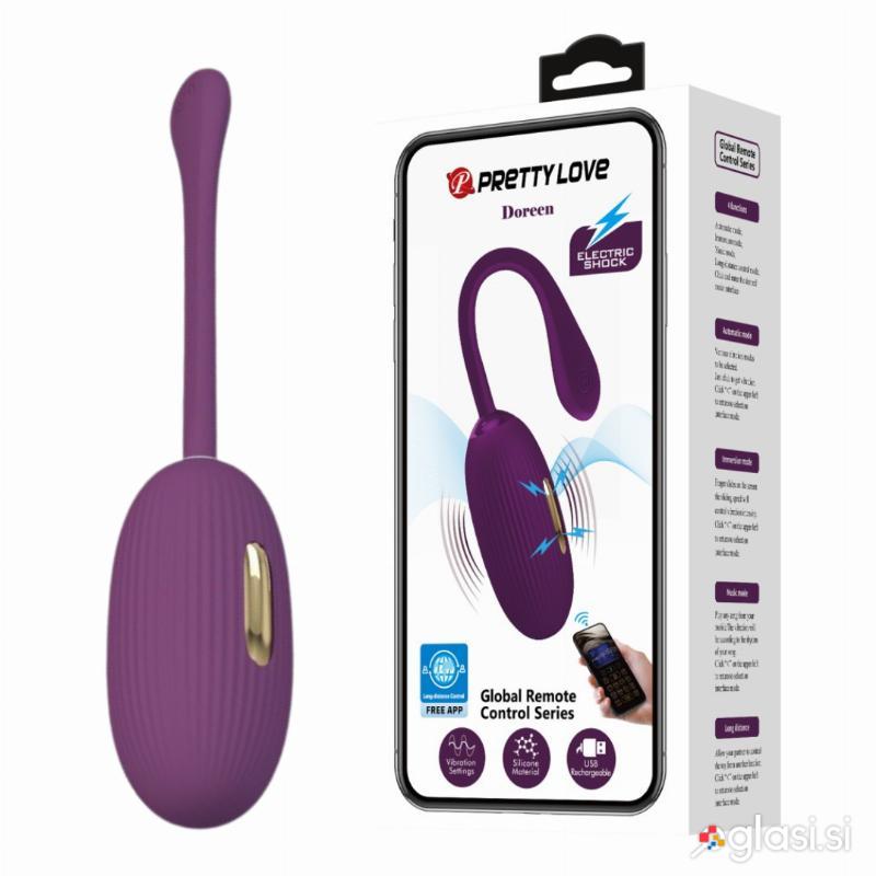 VIBRACIJSKI JAJČEK Pretty Love Doreen App Purple