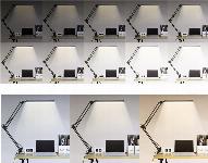 id-1005 USB 80 LED gibljiva namizna svetilka na podstavku črna
