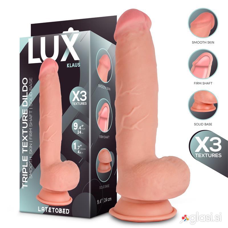 DILDO Lux Klaus Triple Density With Balls 24 cm