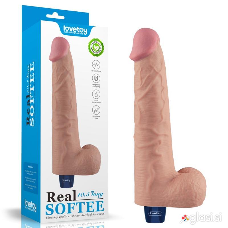 VIBRACIJSKI PENIS Lovetoy Real Softee Flesh 10,5''