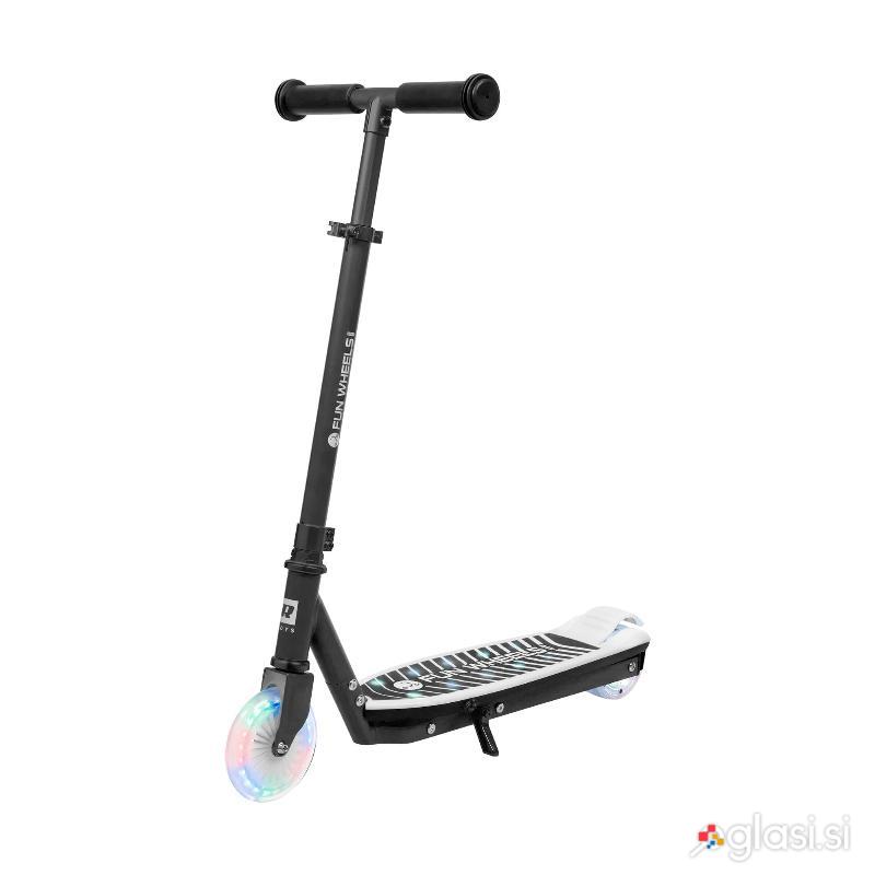 LED RGB 50W 2600 mAh otroški električni skiro do 50KG 8KM/h črn