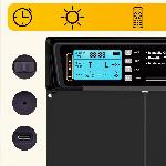 Elektronska solarna avtomatska LCD vrata za kokošnjak 38x28cm črna