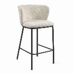 NOV barski stol Ciselia, bel, višina sedeža 65 cm (4kom)