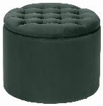 Tabure 50 x 40 cm, temno zelen, prostor za shranjevanje - KOT NOV