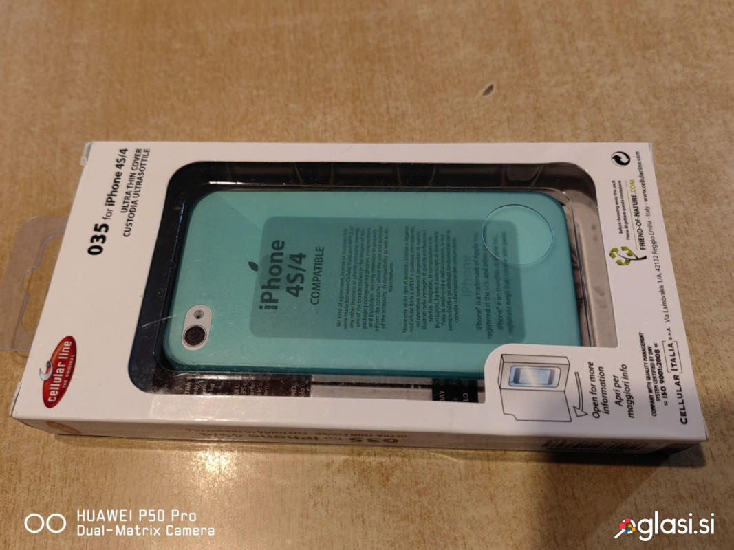 Ultra tanek prozoren ovitek - Za iPhone 4S/4 - nov, zapakiran
