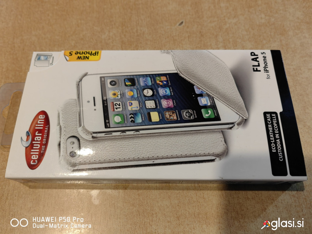 PREKLOPNI OVITEK ZA IPHONE  Apple  SE/5S/5 bel, nov, zapakiran