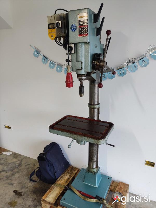 Stebrni vrtalni stroj mk3, menjalnik, nemški profi, trofazni