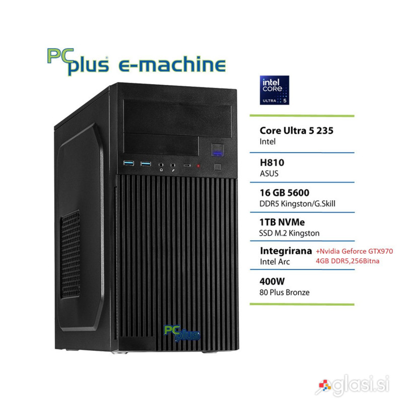 Intel Core Ultra 5 235(24MB/14x),16GB DDR5,1TB NMVE,GTX970,WIN11