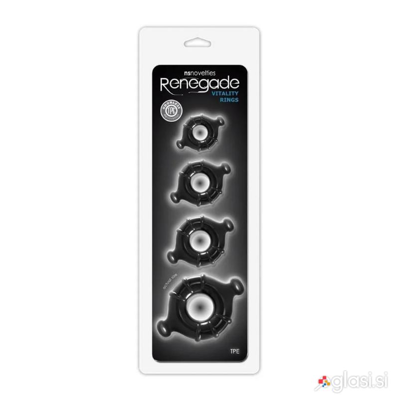 KOMPLET EREKCIJSKIH OBROČKOV Renegade Vitality Black