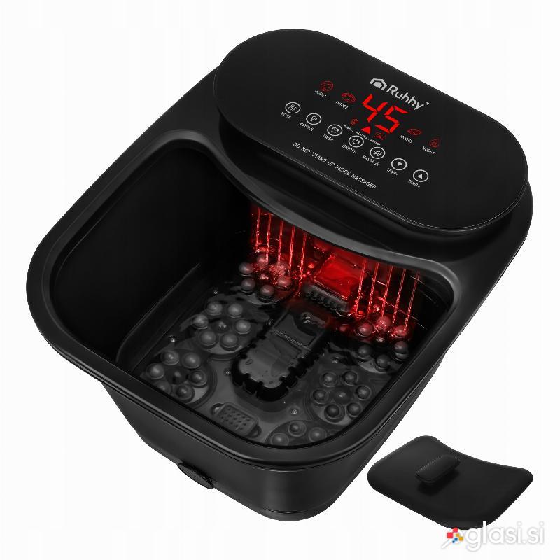 550W ogrevana hidromasažna kad za noge in stopala LCD črna
