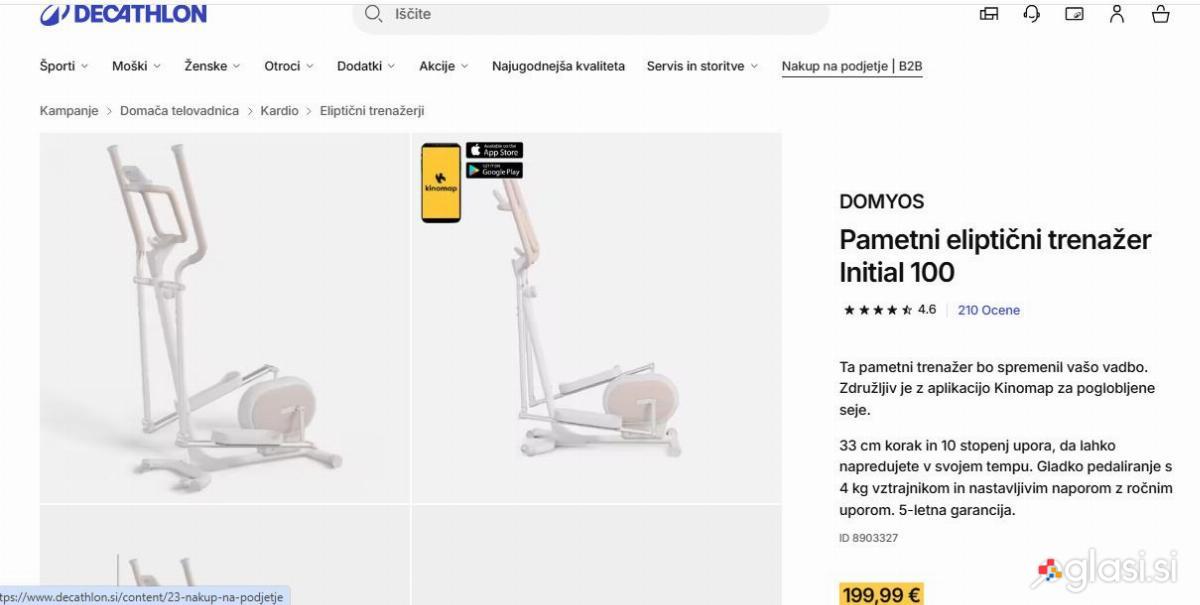 Pametni eliptični trenažer Initial 100