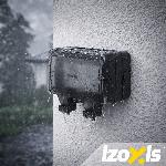IP66 230V 16A vodoodporna zunanja dvojna vtičnica razdelilec črna