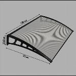 NADSTREŠEK transparent antracid 120x80x24mm