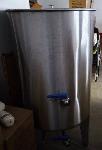 Inoks sod 500 L s pokrovom - 2x loputni ventil, CIP krogla
