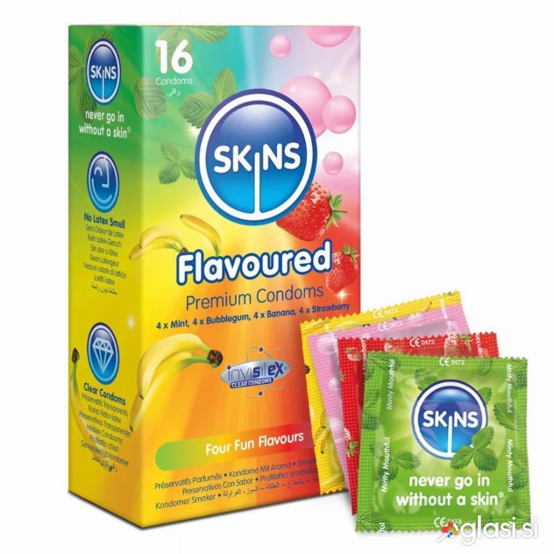 id-439 KONDOMI Skins Multi Flavours 16/1