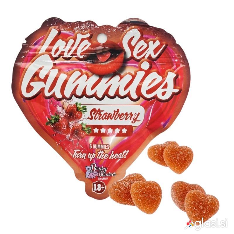 AFRODIZIAK BONBONI ZA PARE Boinky Love Sex Gummies Jagoda - gumijasti bonboni