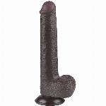 DILDO Lovetoy Sliding Skin Dual Layer Black 9''