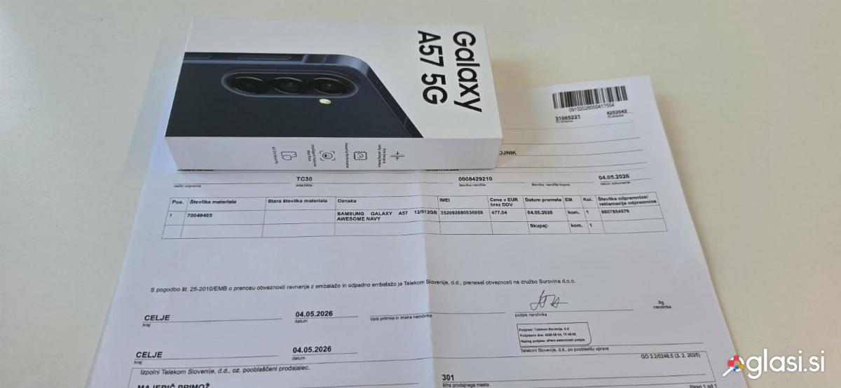 Galaxy A57 512 GB (NOV, zapakiran)