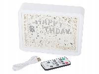 USB LED RGB 3D dekorativna svetilka 20cm daljinec