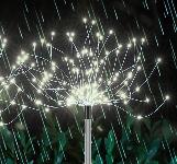 Set 2x LED hladno bela solarna dekorativna svetilka fontana steklena vlakna 89cm
