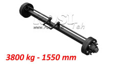 OSOVINA ZA PRIKOLICO Z ZAVORAMI (6 VIJAKOV) - 3800 kg - 1550 mm