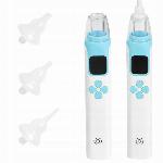 id-1583 Električni aku. 400mAh nosni aspirator za otroke USB 4 šobe moder