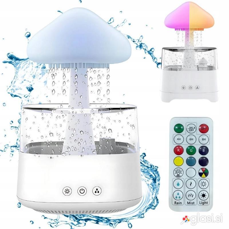 id-1896 Vlažilec zraka difuzor aromaterapija LED RGB USB 450ml gobica
