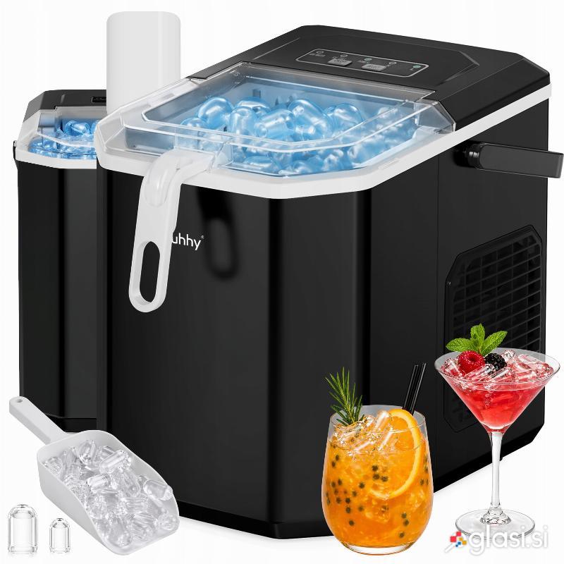 id-1534 Barski aparat za izdelavo ledenih kock 1200ml ledomat črn