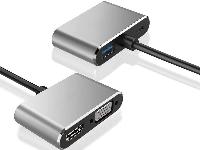 id-1250 Adapter USB-C na HDMI 4K VGA hub USB 3.0 USB-C napajalnik