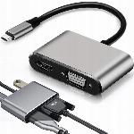id-1250 Adapter USB-C na HDMI 4K VGA hub USB 3.0 USB-C napajalnik